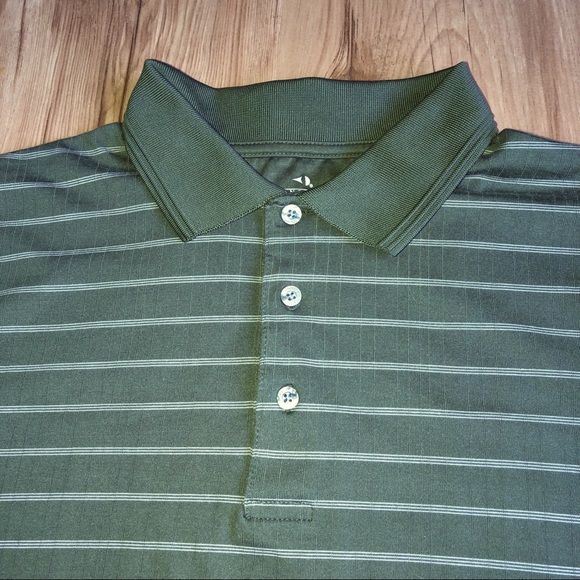 GRAND SLAM Polo Striped Golf Shirt Green Large Men’s - Picture 4 of 14